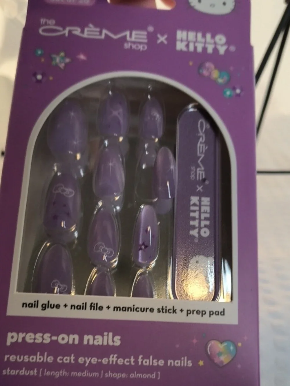 Hello Kitty x The Crème Shop Purple Press-On Nails